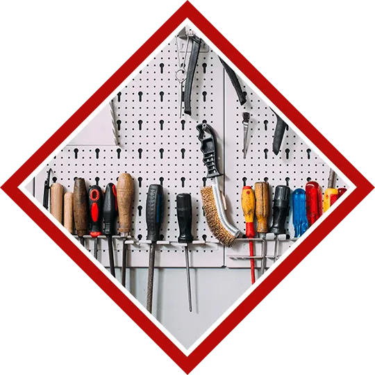 Mur d’outils de l’atelier